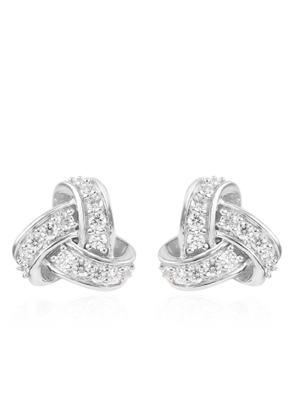 SWAROVSKI Zirconia Knotted Stud Earrings